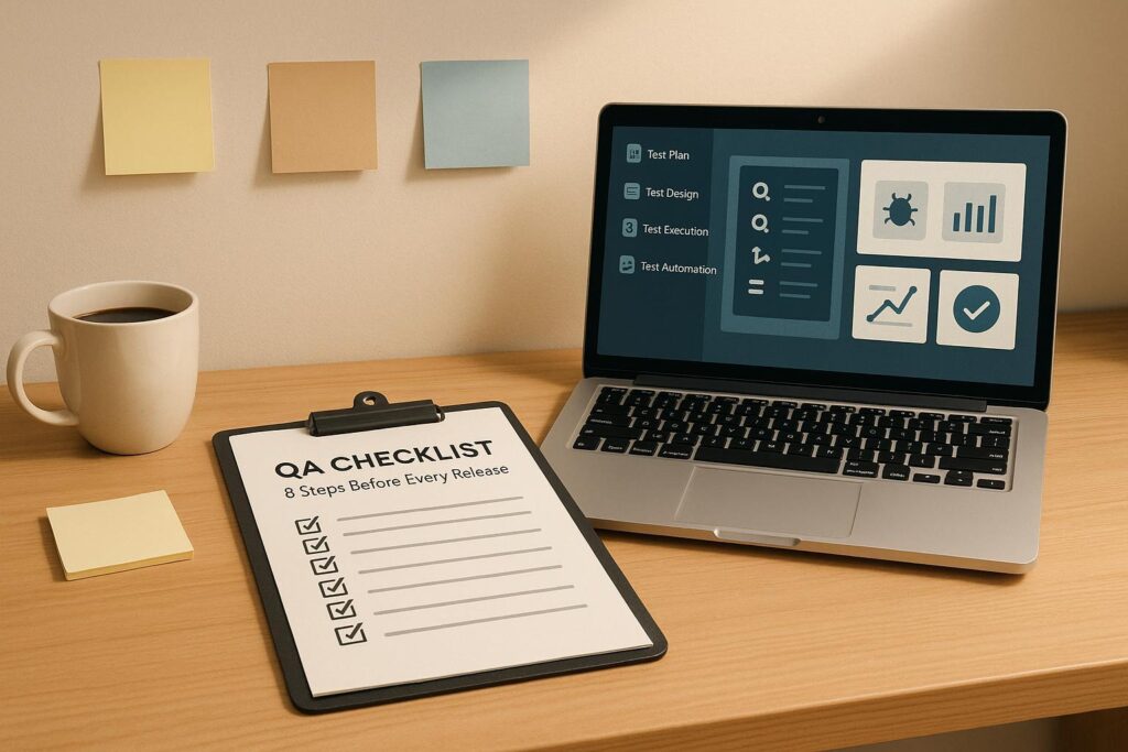 Software Testing for Beginners: Types, Techniques, and Real-World Examples Software tester reviewing test cases and software quality checklist